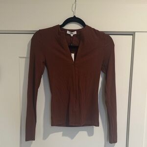 Joah Brown Chestnut Long Sleeve Top
